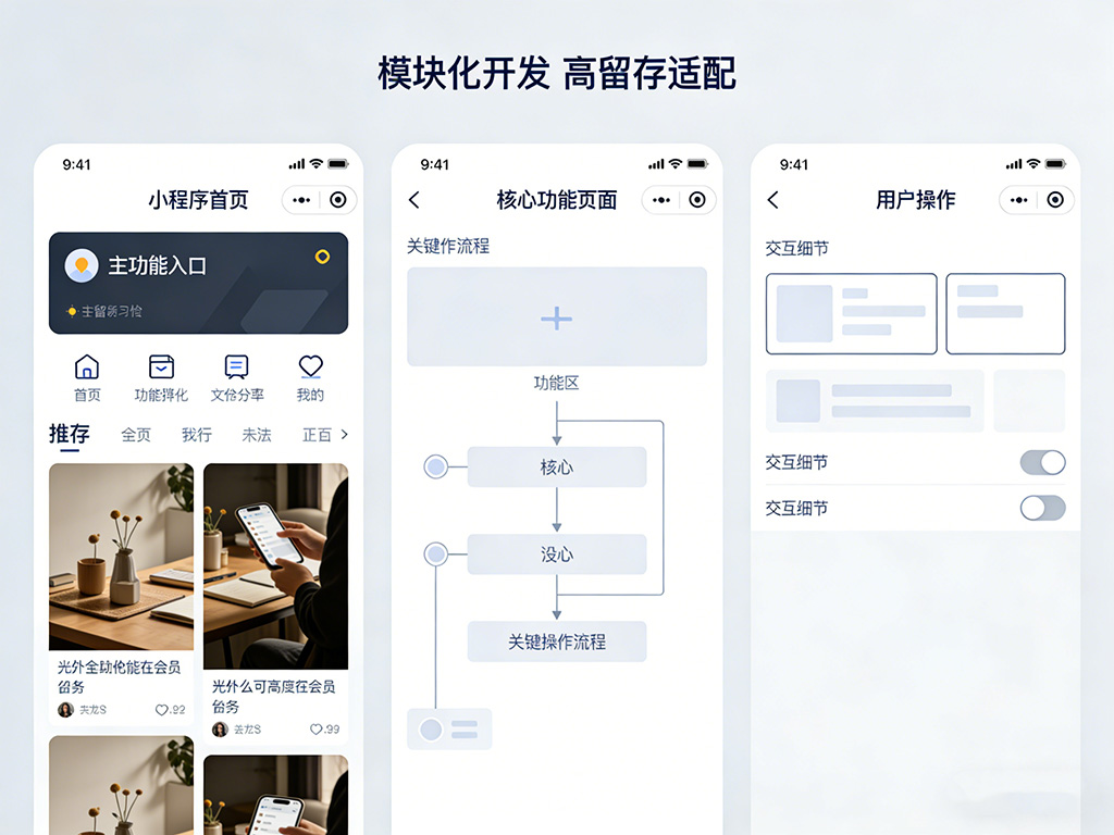福州小程序開發(fā)干貨，功能模塊化+用戶留存技巧賦能企業(yè)增長(zhǎng)
